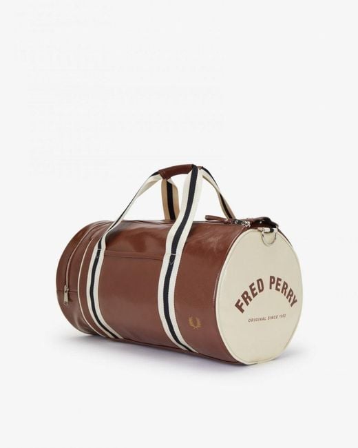 Fred Perry Classic Barrel Gym Bag in Brown for Men | Lyst
