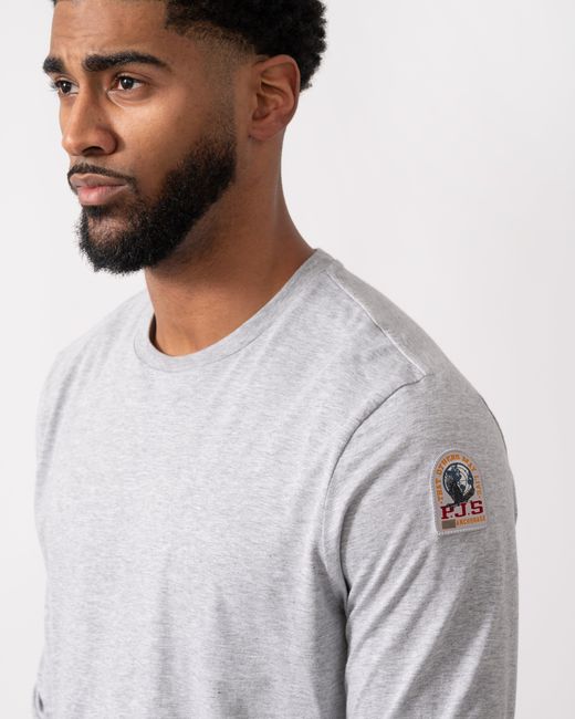 Parajumpers Gray Kip Long Sleeve T-Shirt for men
