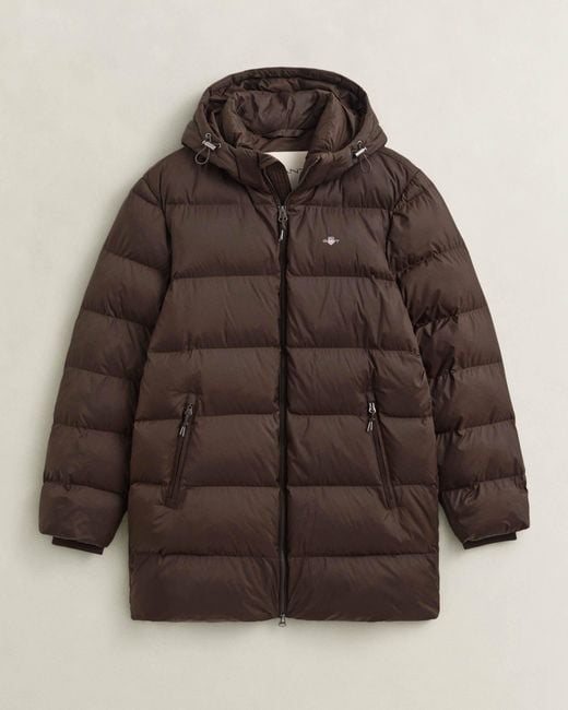 Gant Brown Active Cloud Mid Length Jacket for men