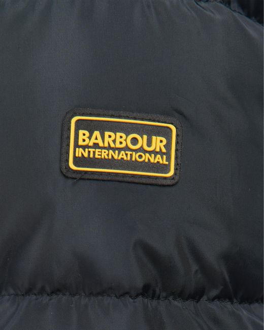Barbour Blue Track Line Long Quilted Jacket