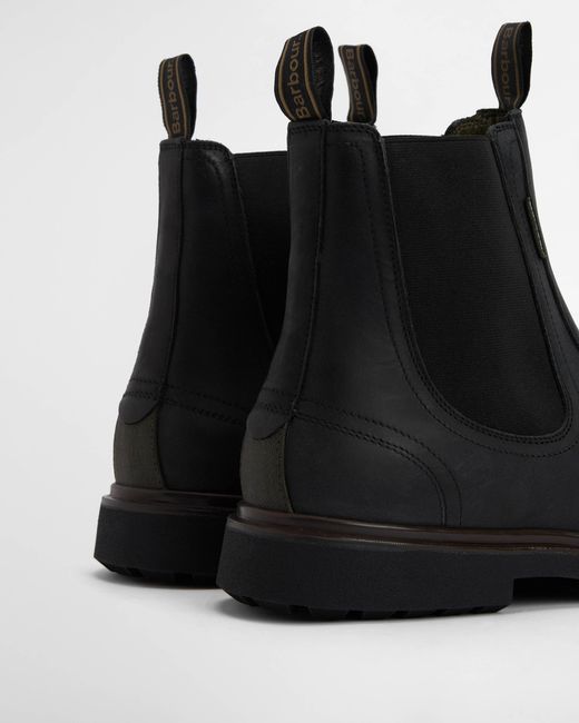 Barbour Black Hale Chelsea Boots for men