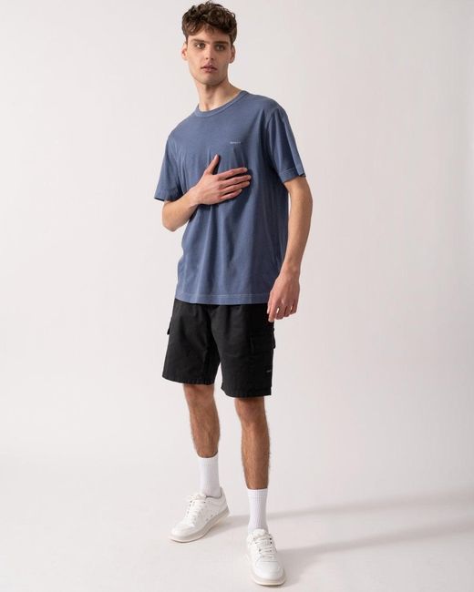 Gant Blue Short Sleeve Sunfaded T-Shirt for men