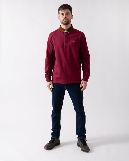 Gant Red Cord Collar Heavy Rugger , Size: L for men