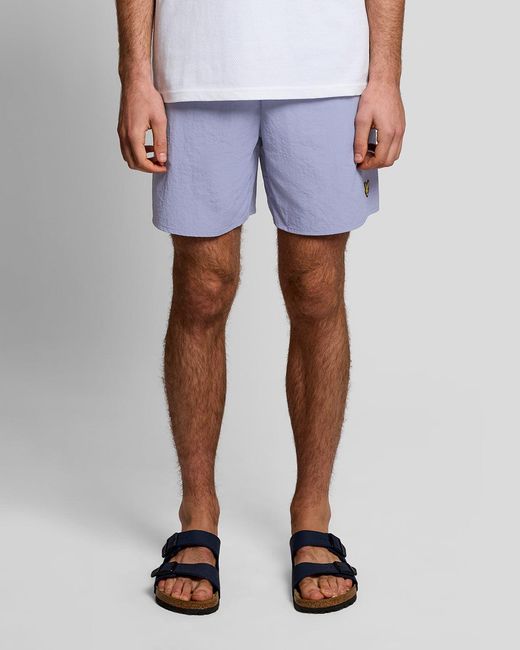 Lyle & Scott Blue Plain Swim Shorts for men