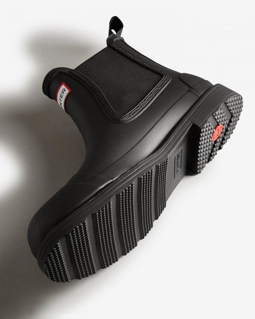 Hunter Black Commando Chelsea Boot for men