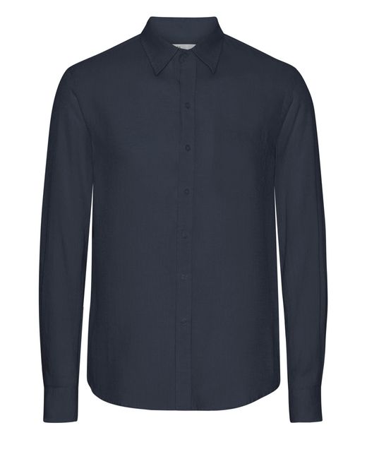 COLORFUL STANDARD Blue Long Sleeve Linen Shirt for men