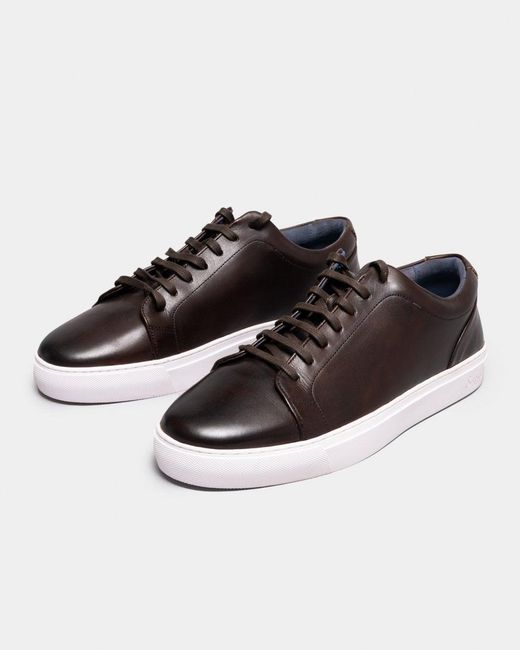 Oliver Sweeney Multicolor Hayle Antiqued Calf Leather Trainers for men
