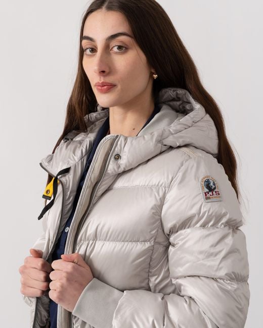 Parajumpers Gray Mariah Hooded Down Bomber