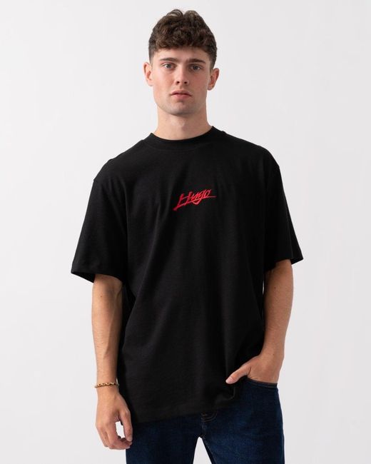 HUGO Black Dlogotee T-Shirt 001, Size: L for men