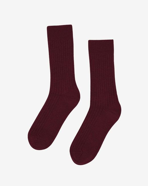 COLORFUL STANDARD Purple Merino Wool Blend Socks for men