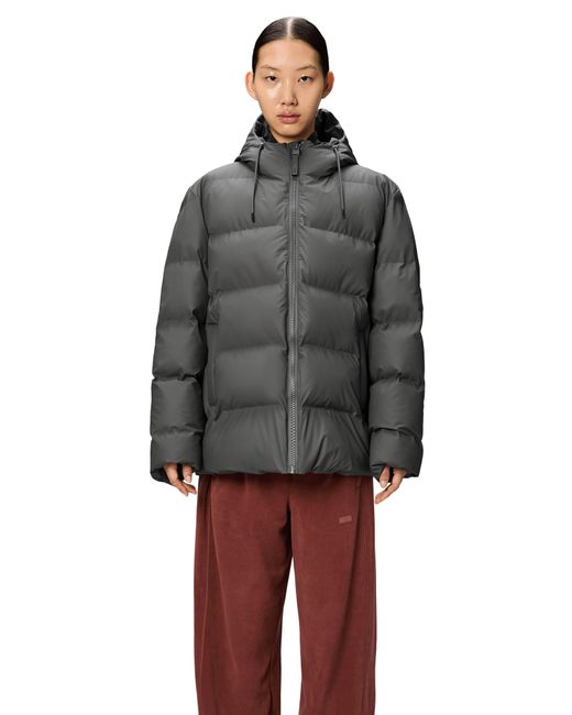 Rains Gray Alta Puffer Jacket