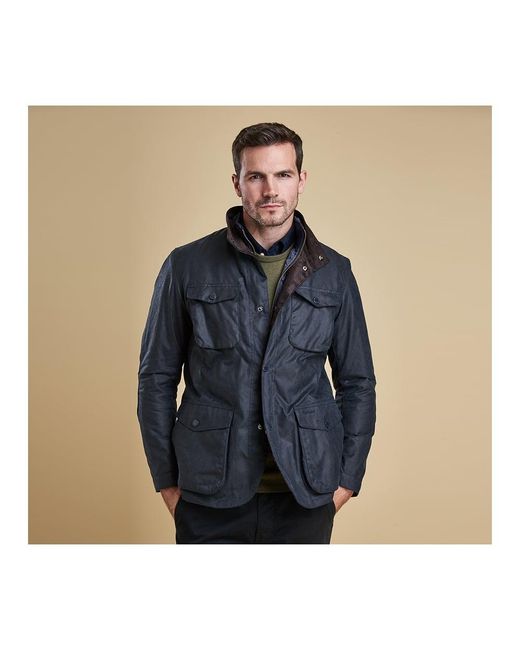 next navy wax jacket