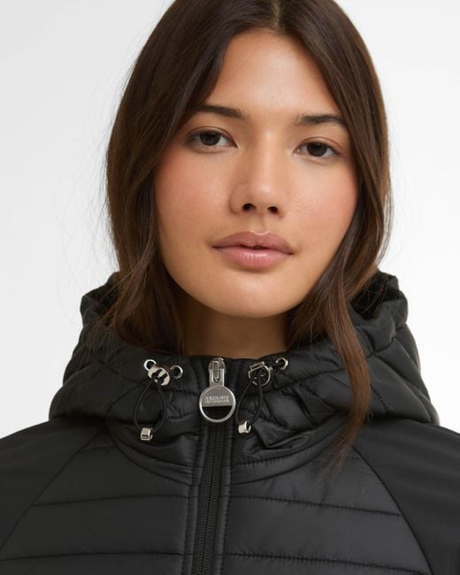 Barbour Black Valentina Quilted Hybrid Jacket
