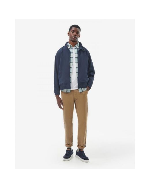 Barbour Summer Royston Casual Bomber Jacket in Blue for Men | Lyst