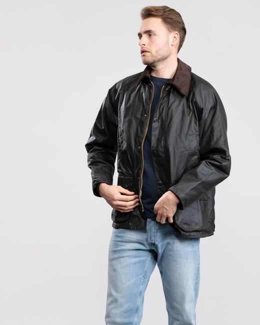 Barbour Gray Bedale Wax Jacket for men