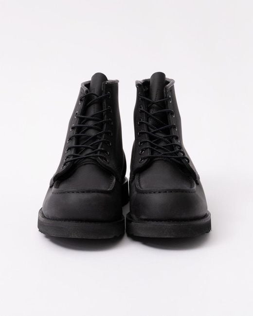 Red Wing Black 6 Inch Moc Toe Boot for men