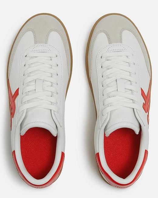 Fitflop Red The Dash T-Toe Leather Trainers