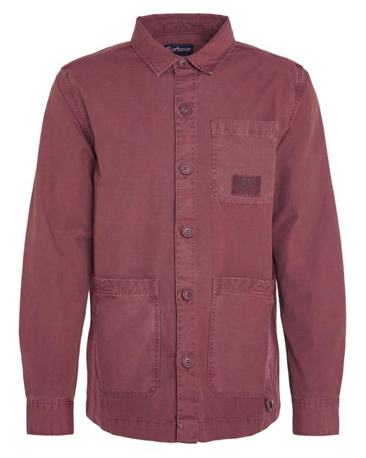 Barbour Purple Dewsbury Garment Dyed Overshirt for men