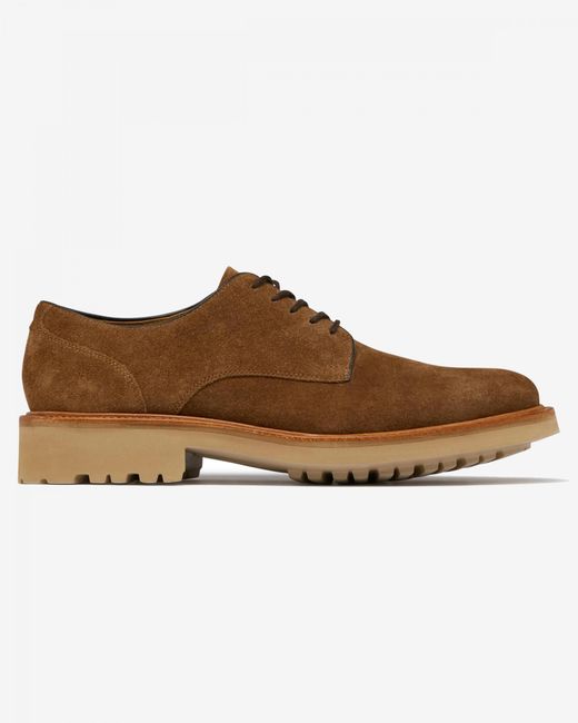Oliver Sweeney Brown Clipstone Calf Suede Derby Shoes for men