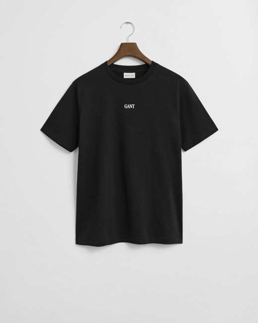 Gant Black Small Graphic Short Sleeve T-Shirt for men