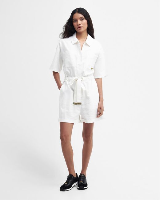 Barbour White Rosell Playsuit