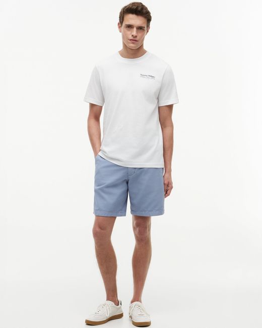 Tommy Hilfiger White Nautical Back Graphic T-Shirt for men