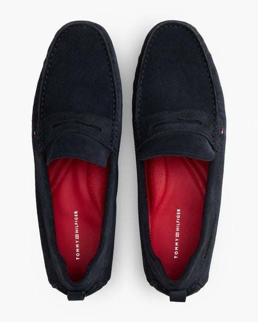 Tommy Hilfiger Blue Core Hilfiger Suede Driver for men