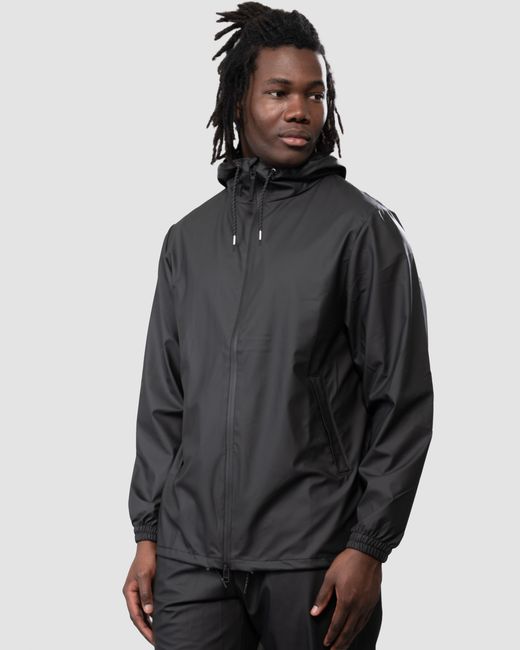 Rains Black Storm Breaker Jacket Colour: 01, Size: L