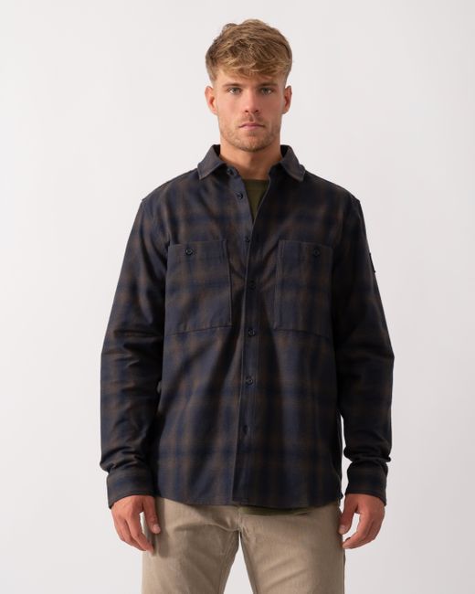 Belstaff Blue Outpost Flannel Shirt for men