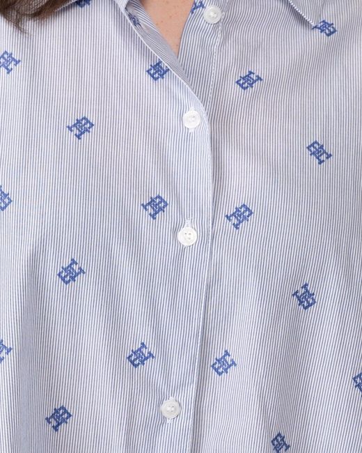 Tommy Hilfiger Purple Ithaka Stripe Easy Fit Shirt