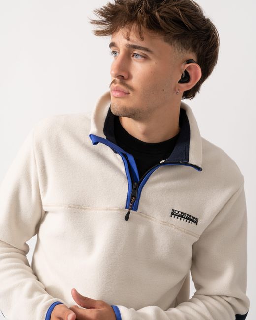 Napapijri Natural Dergana Half Zip Sweatshirt for men