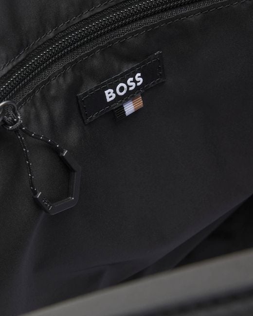 Boss Black Stenson Faux-Leather Holdall With Reflective Details for men