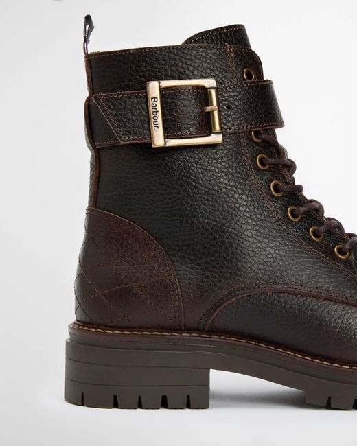 Barbour Black Heidi Lace Up Boot