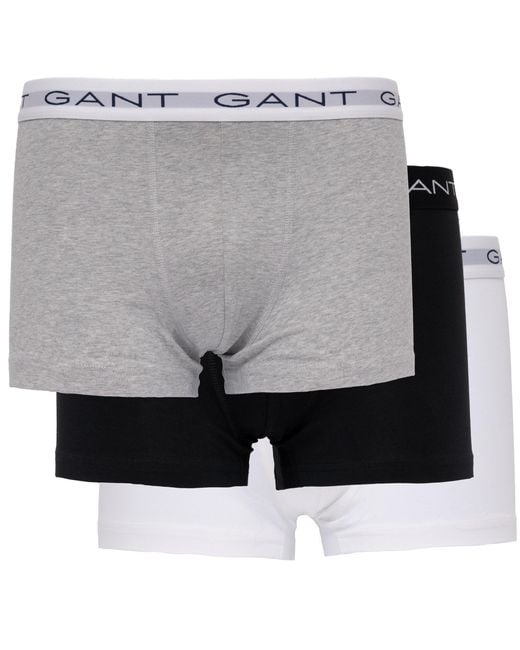 Gant Gray Slim Fit Cotton Jersey Trunks for men