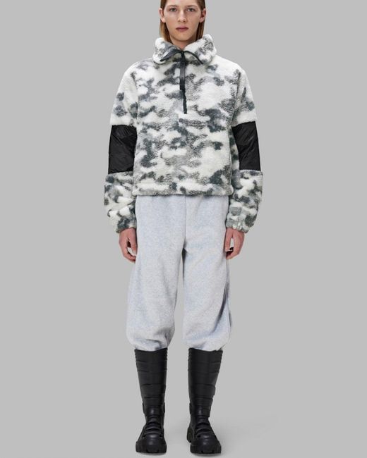 Rains Gray W Kofu Fleece Pullover Size: M