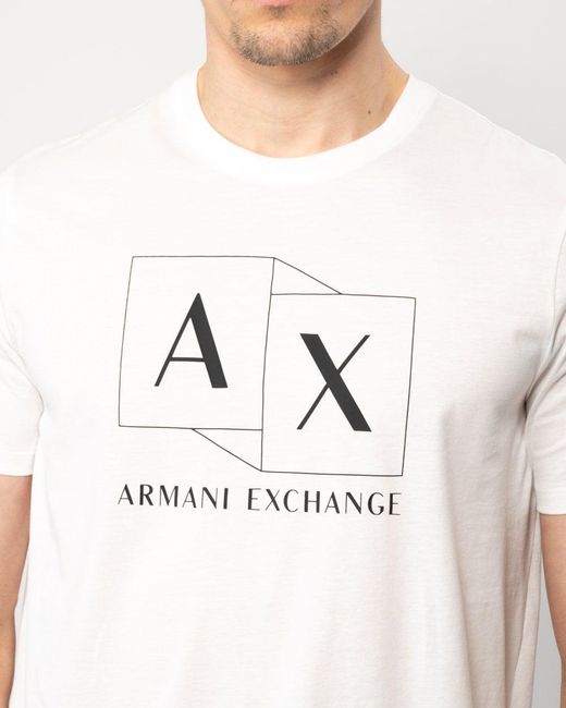 Armani Exchange White Graphic Logo for men