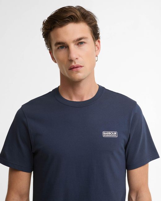 Barbour Blue Small Logo T-Shirt for men