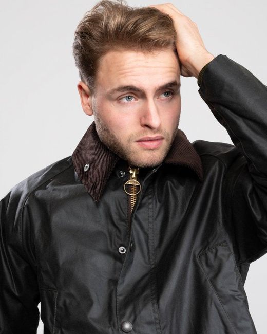 Barbour Gray Bedale Wax Jacket for men