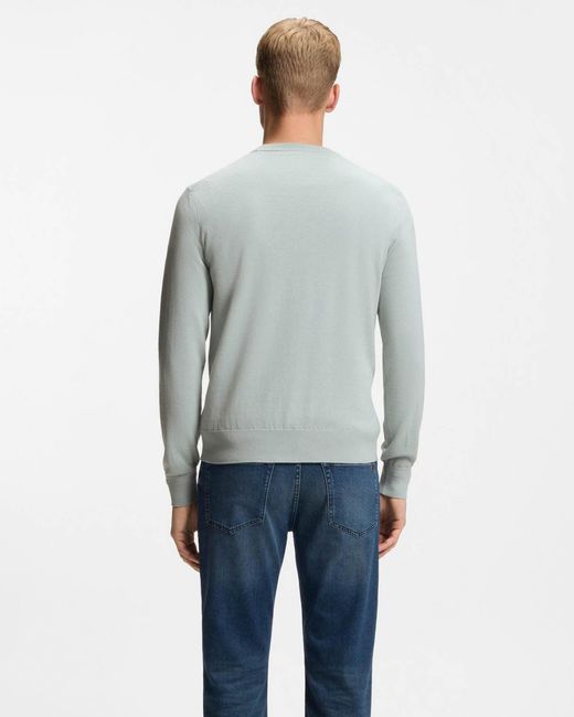 Boss Gray Kanovano Crew Neck Jumper for men