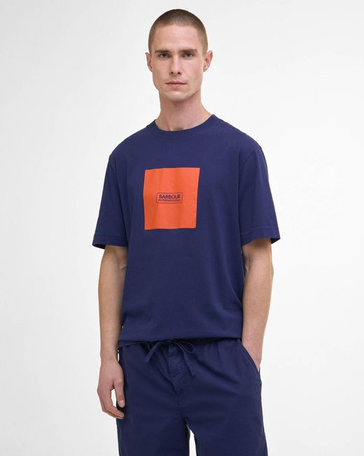 Barbour Blue Mass Graphic T-Shirt for men