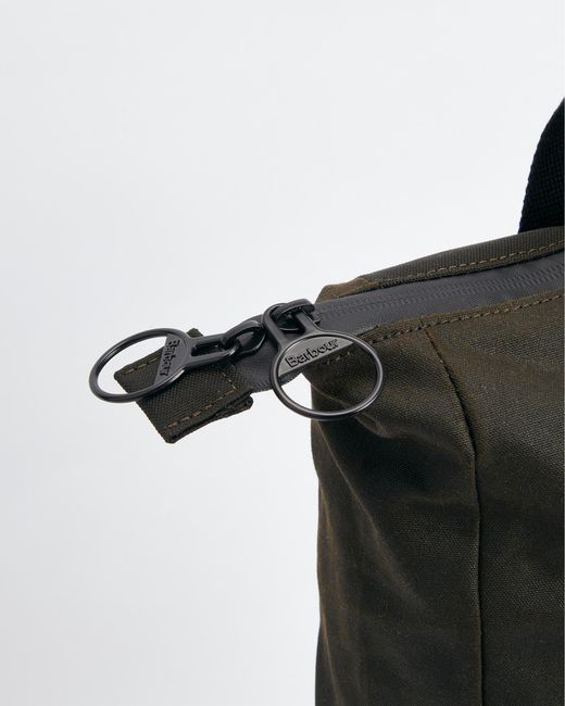 Barbour Black Field Wax Backpack