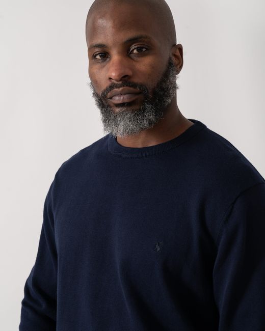 Joules Blue Hillside Crew Neck Jumper for men