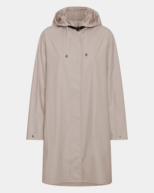 Ilse Jacobsen Natural Rain A-Line Rubberised Raincoat