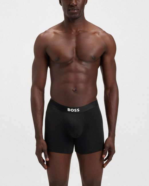 Boss Black 3-Pack Stretch Cotton Boxer Briefs for men
