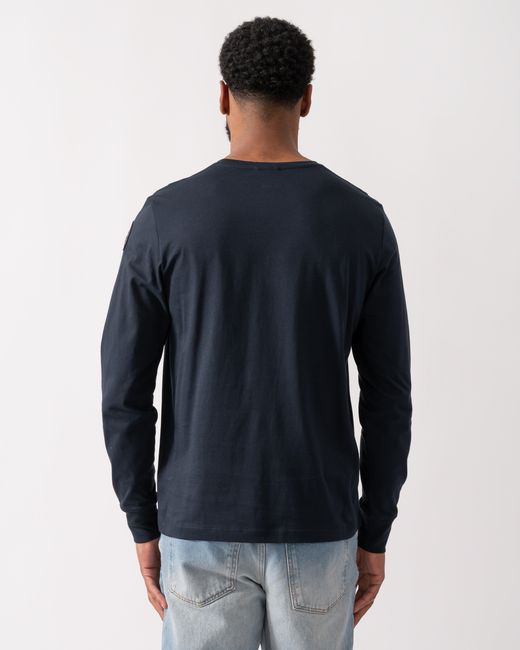 Parajumpers Blue Kip Long Sleeve T-Shirt for men