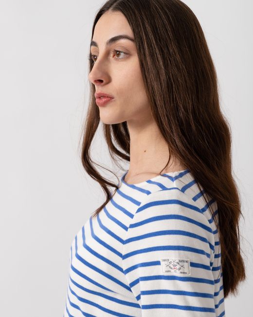 Joules Blue New Harbour Striped Breton Top