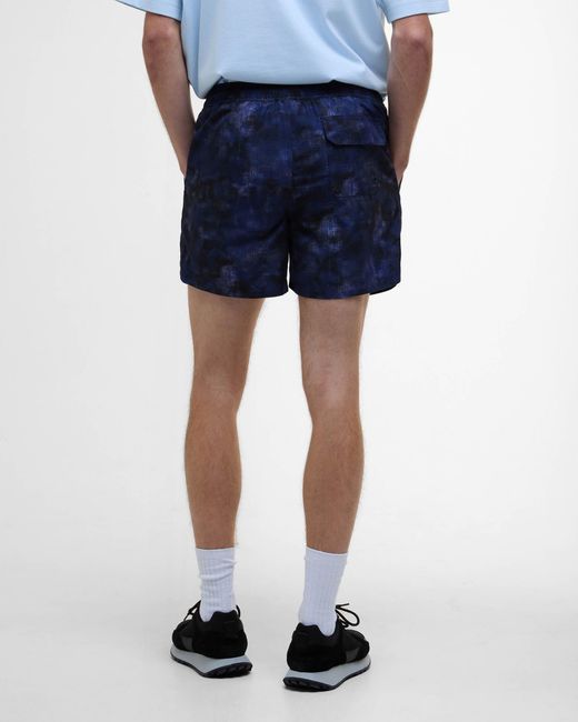 Barbour Blue Camo Ikat Swim Shorts for men