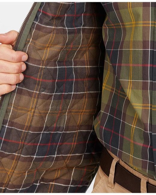 Barbour Green Quilted Waistcoat/Zip-In Liner for men