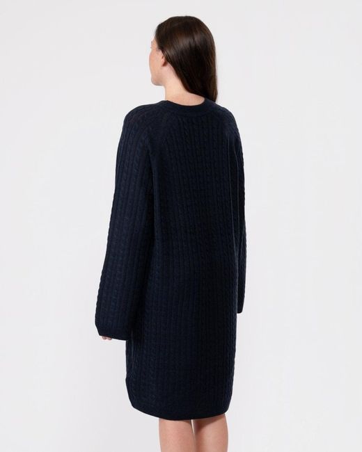 Tommy Hilfiger Blue Cable Knit Relaxed Jumper Dress
