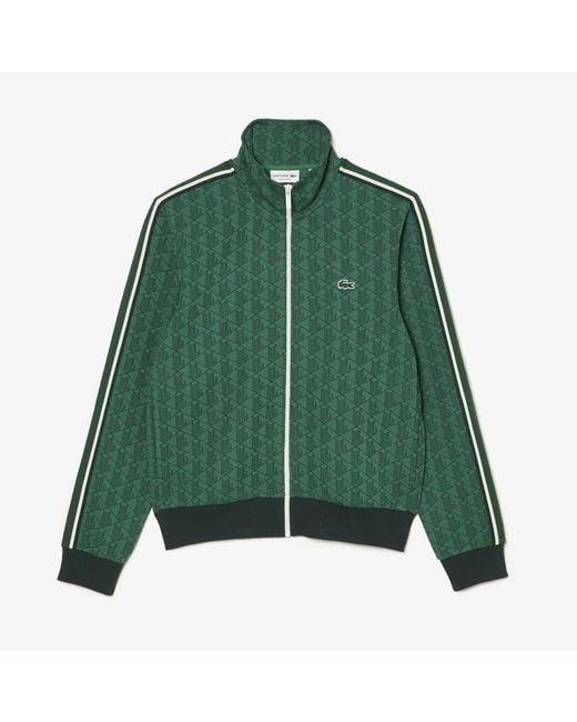 Lacoste Paris Monogram Tracksuit Jacket in Green for Men | Lyst UK